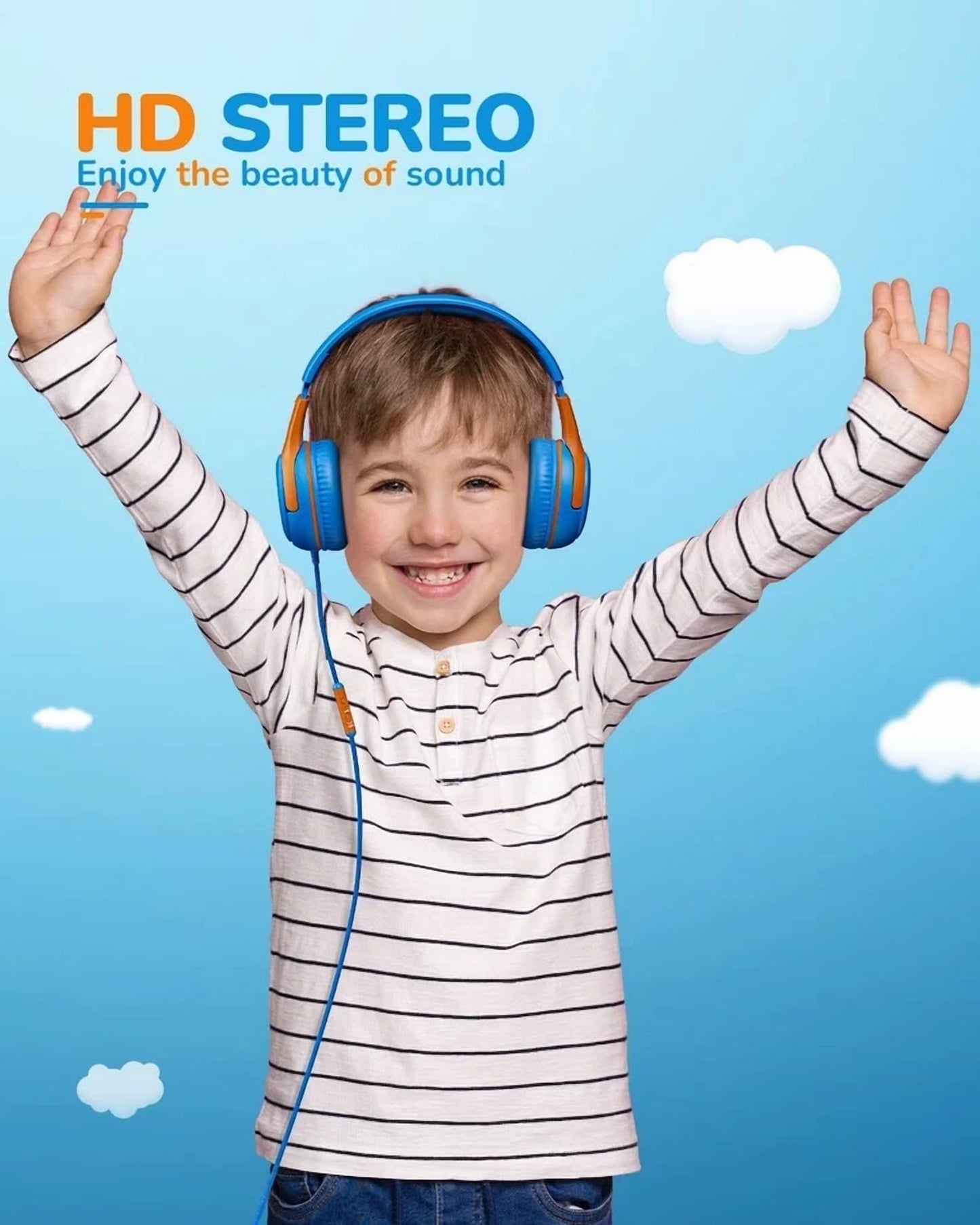 - Kids Headphones Wired Toddler Headphones with Microphone Over-Ear Headphones ...
