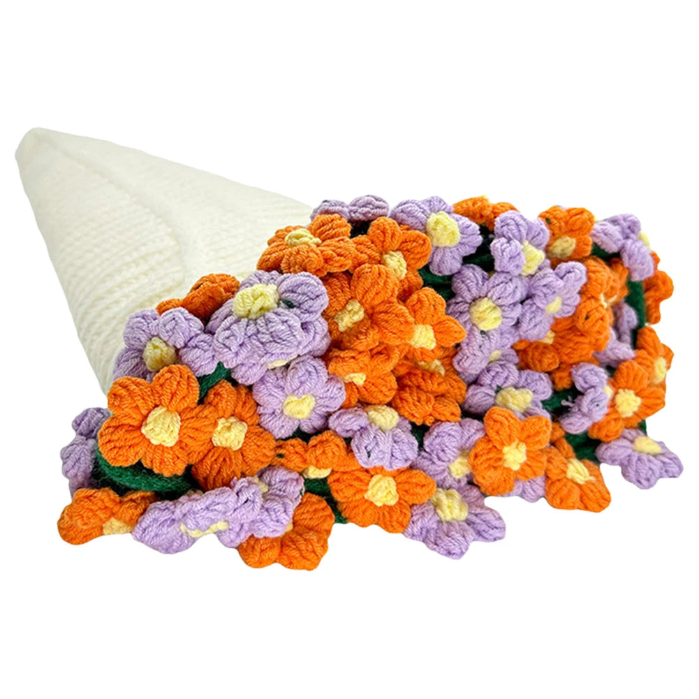 Rose Bouquet Blankets Breathable Handmade Crocheted Blanket Flower Bouquet Blankets for Sofa Throw Nursery Blanket Mattress