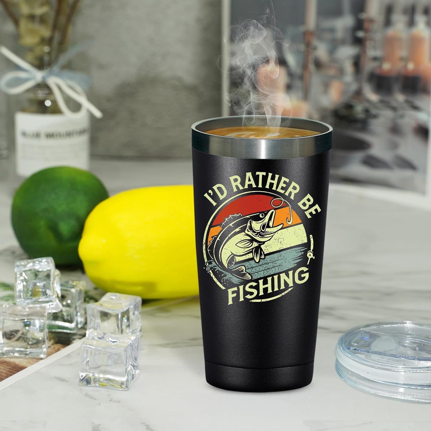 Fishing Gifts for Men - Gifts for Fisherman - Fishing Christmas Gift, Birthday Fathers Day Gift for Dad, Men, Husband, Him - Tumbler Cup 20Oz