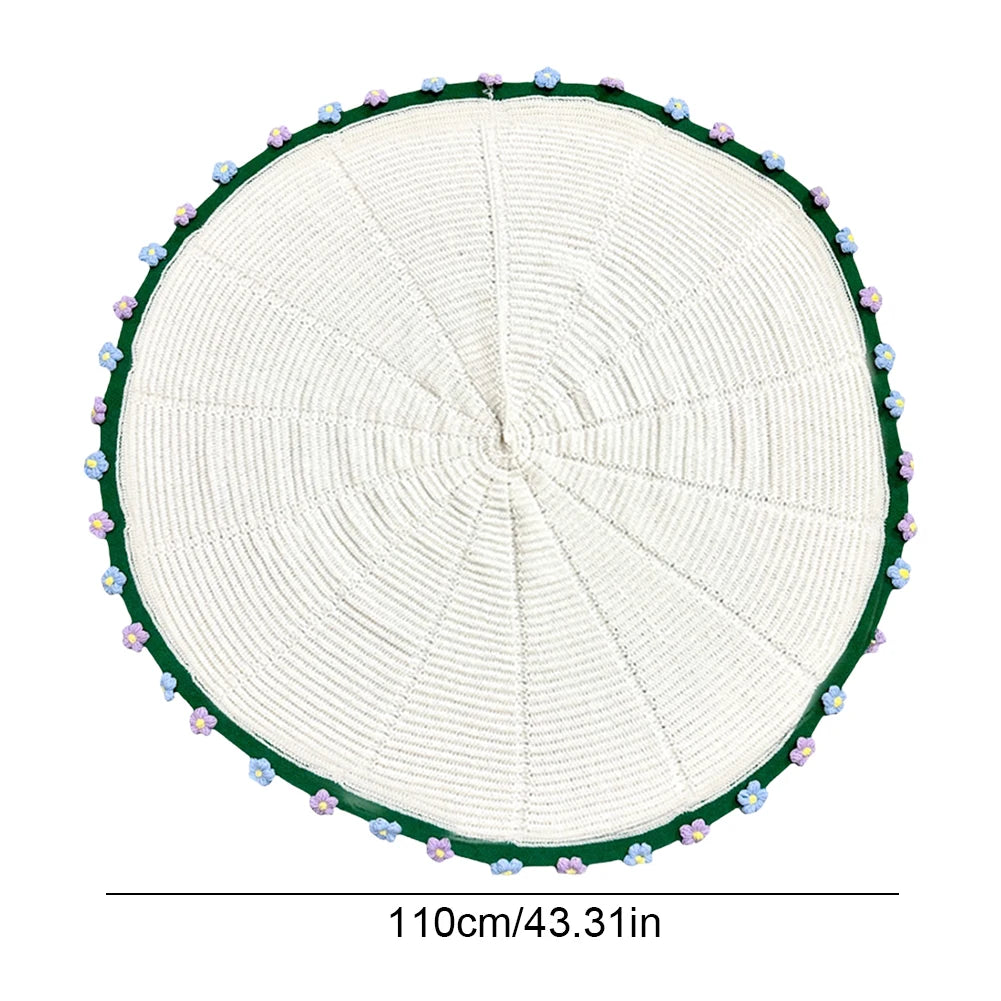 Rose Bouquet Blankets Breathable Handmade Crocheted Blanket Flower Bouquet Blankets for Sofa Throw Nursery Blanket Mattress