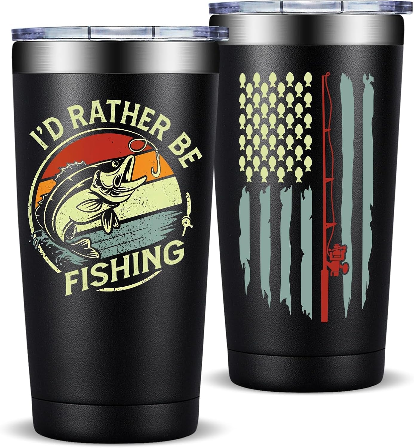 Fishing Gifts for Men - Gifts for Fisherman - Fishing Christmas Gift, Birthday Fathers Day Gift for Dad, Men, Husband, Him - Tumbler Cup 20Oz