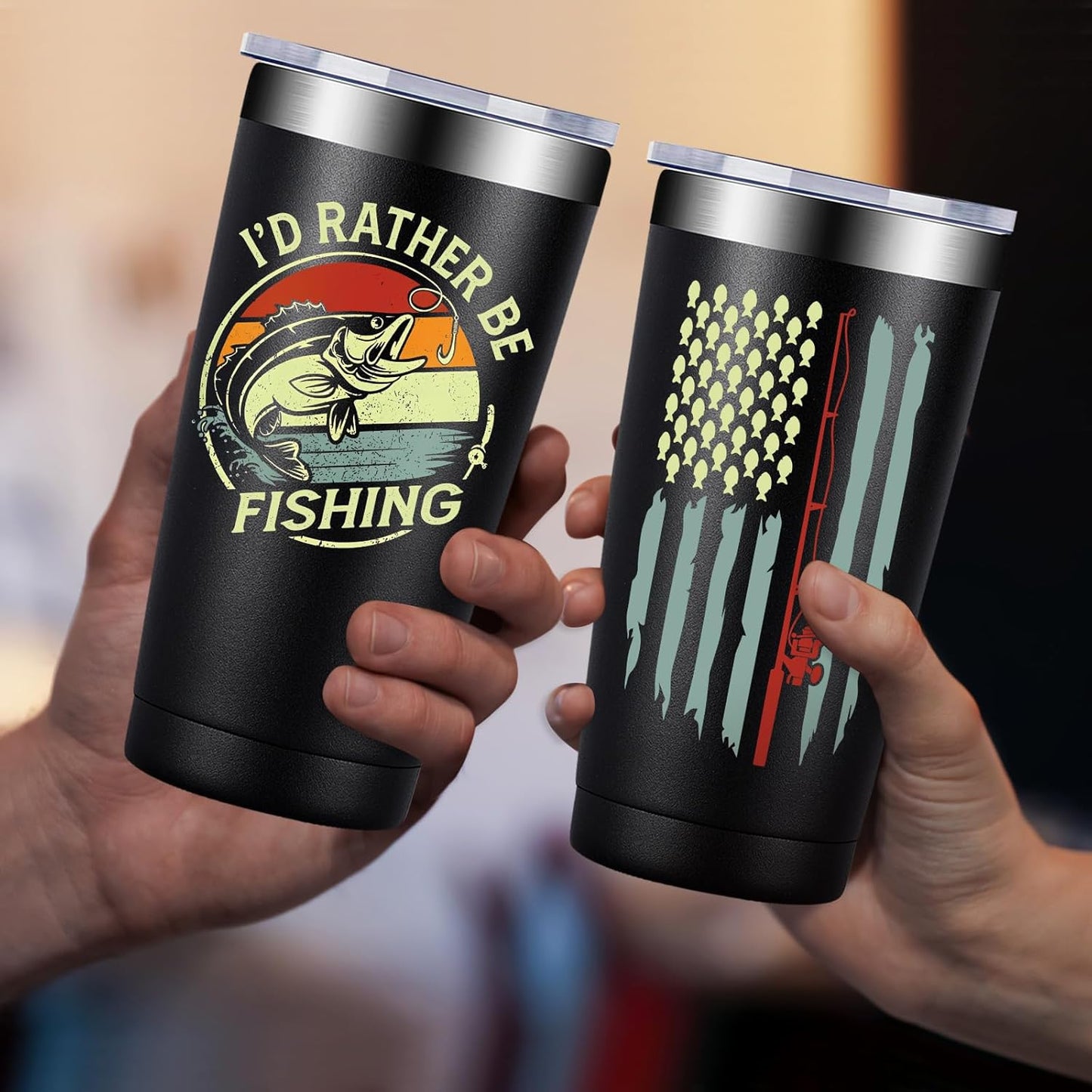 Fishing Gifts for Men - Gifts for Fisherman - Fishing Christmas Gift, Birthday Fathers Day Gift for Dad, Men, Husband, Him - Tumbler Cup 20Oz